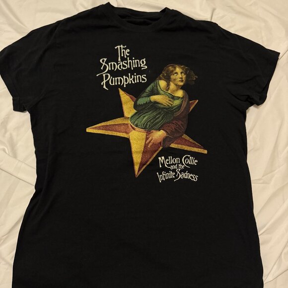 Smashing Pumpkins Shirt Mens Large Black Mellon Collie And The Infinite Sadness - Picture 1 of 5
